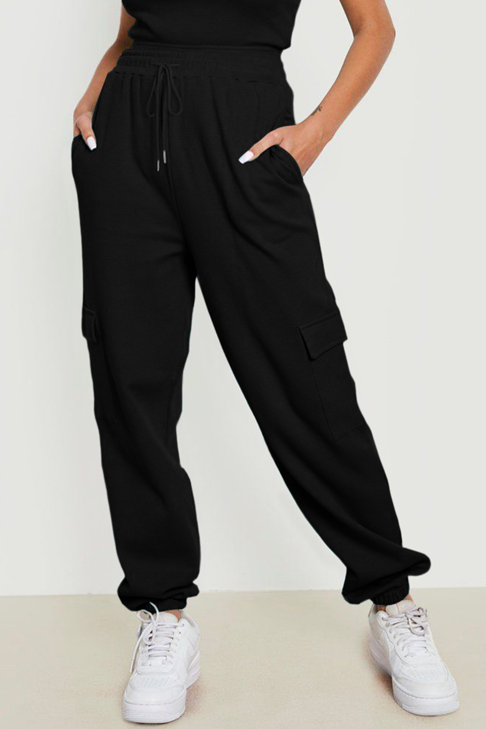 Waffle jogger pants new arrivals