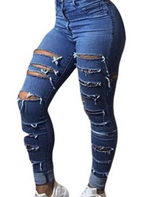 Женские джинсы с высокой талией больших размеров