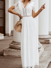 Белое платье летнее короткое