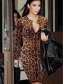 Леопардовое платье большого размера